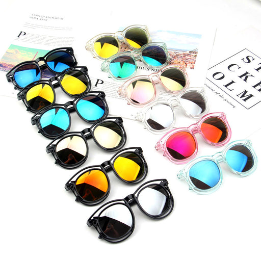 Jewelry WholesaleWholesale Double Border Hollow Colorful Baby Sunglasses Color JDC-SG-ShuaiR001 Sunglasses 帅睿 %variant_option1% %variant_option2% %variant_option3%  Factory Price JoyasDeChina Joyas De China