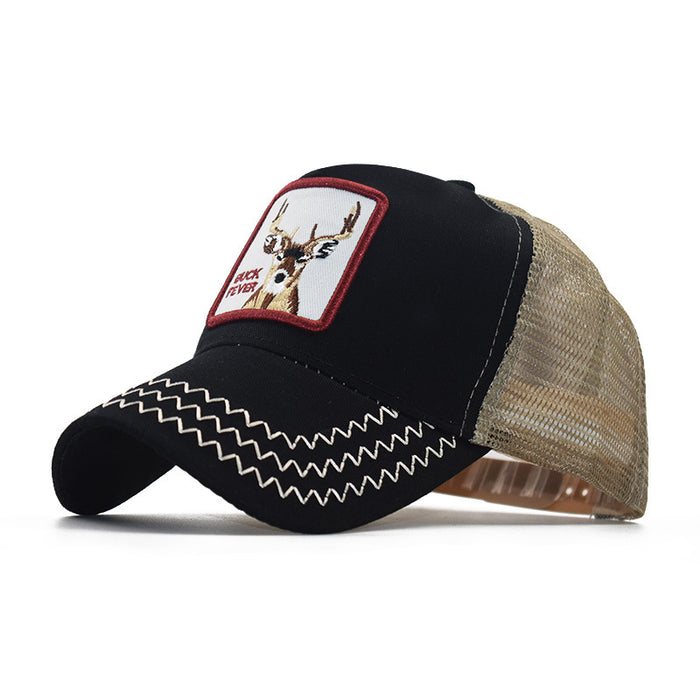 Wholesale animal embroidered mesh cap baseball cap peaked cap MOQ≥2 JDC-FH-EXu004