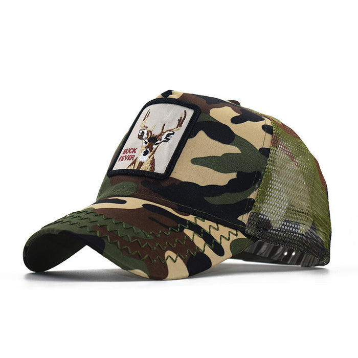 Wholesale animal embroidered mesh cap baseball cap peaked cap MOQ≥2 JDC-FH-EXu004