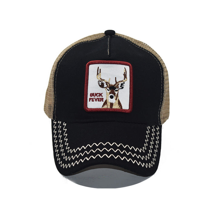 Wholesale animal embroidered mesh cap baseball cap peaked cap MOQ≥2 JDC-FH-EXu004