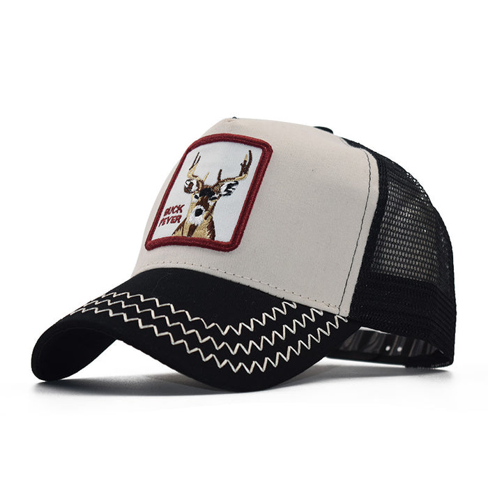 Wholesale animal embroidered mesh cap baseball cap peaked cap MOQ≥2 JDC-FH-EXu004