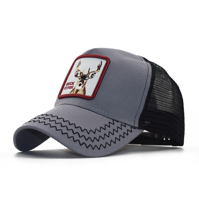 Wholesale animal embroidered mesh cap baseball cap peaked cap MOQ≥2 JDC-FH-EXu004