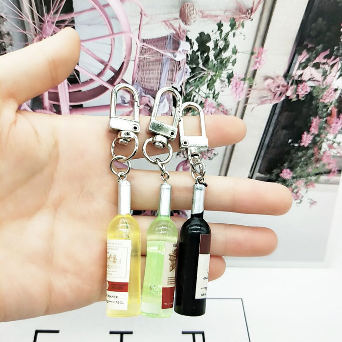 Wholesale Keychains For Backpacks acrylic wine bottle keychain MOQ≥10 JDC-KC-YY032