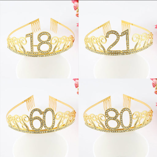 Jewelry WholesaleWholesale Birthday Cake Crown Bridal Party Rhinestone Headband JDC-HD-YCh012 Headband 一诚 %variant_option1% %variant_option2% %variant_option3%  Factory Price JoyasDeChina Joyas De China