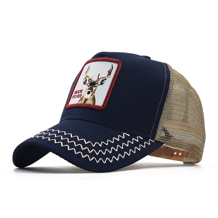 Wholesale animal embroidered mesh cap baseball cap peaked cap MOQ≥2 JDC-FH-EXu004