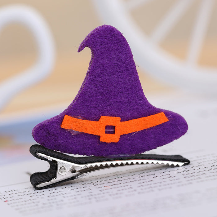 Wholesale Hair Clip Felt Cat Pumpkin Bat Hair Clip for Halloween JDC-HC-GangL005