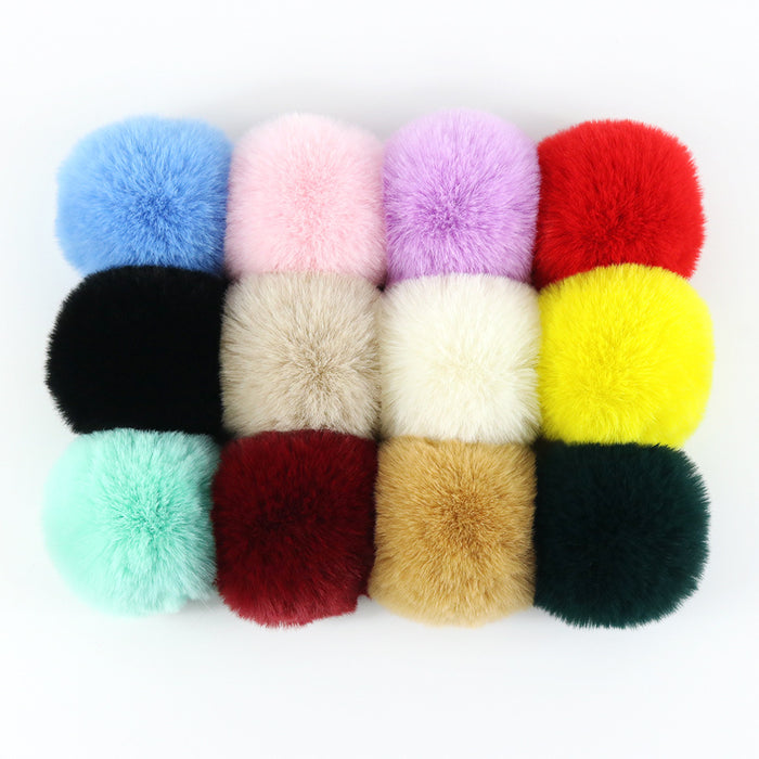 Wholesale Polyester Hair Ball DIY custom keychain JDC-DIY-HuiY001