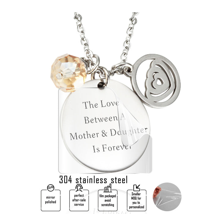 Jewelry WholesaleWholesale mother's Day Stainless  steel necklaces JDC-NE-Mail008 Necklaces 麦伦 %variant_option1% %variant_option2% %variant_option3%  Factory Price JoyasDeChina Joyas De China