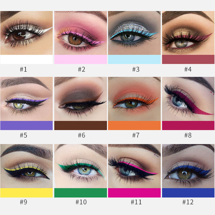 Wholesale color matte liquid eyeliner 12pcs set JDC-SH-HDY006