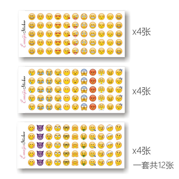 Wholesale Emoji stickers 12pcs/set JDC-ST-Dichen002