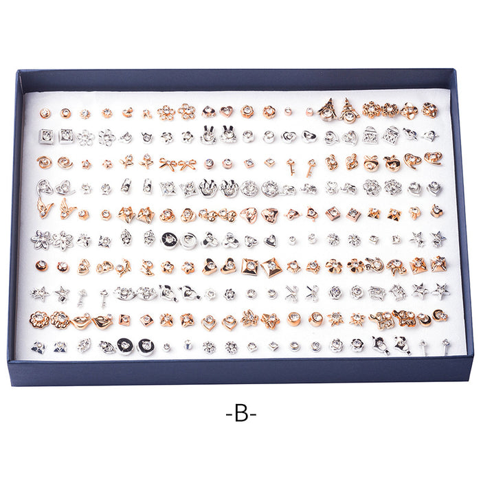 Wholesale 100 Pairs Boxed Stud Earrings Soft Pottery Drip Oil JDC-ES-Mdd014