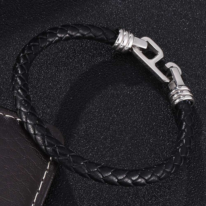 Jewelry WholesaleWholesale Leather Stainless Steel Snap Bracelet JDC-BT-RShen032 Bracelet 日盛 %variant_option1% %variant_option2% %variant_option3%  Factory Price JoyasDeChina Joyas De China