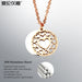 Jewelry WholesaleWholesale peach heart steel geometric hollow mother's Day Necklace JDC-NE-Mail009 Necklaces 麦伦 %variant_option1% %variant_option2% %variant_option3%  Factory Price JoyasDeChina Joyas De China