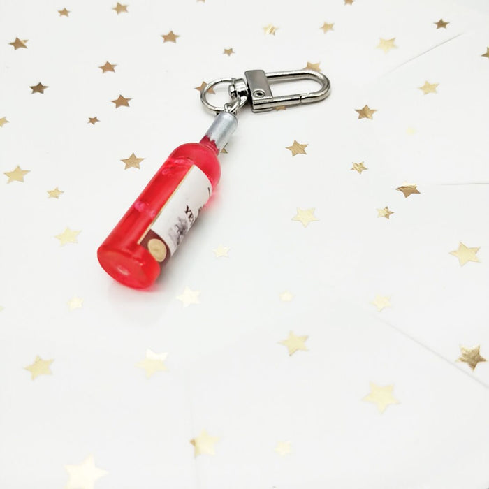 Wholesale Keychains For Backpacks acrylic wine bottle keychain MOQ≥10 JDC-KC-YY032