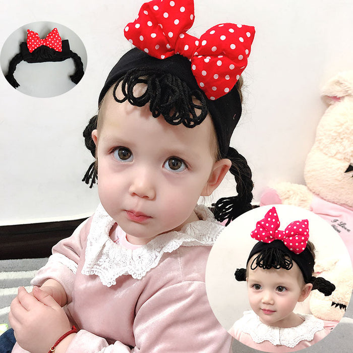 Jewelry WholesaleWholesale Bow Baby Braids Headband Cotton JDC-HD-CH001 Headband chicbaby %variant_option1% %variant_option2% %variant_option3%  Factory Price JoyasDeChina Joyas De China