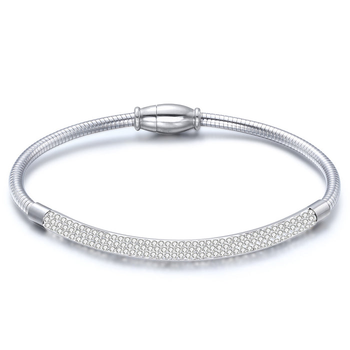 Jewelry WholesaleWholesale personalized stainless steel three row clay Diamond Bracelet JDC-BT-TuJ003 Bracelet 途际 %variant_option1% %variant_option2% %variant_option3%  Factory Price JoyasDeChina Joyas De China