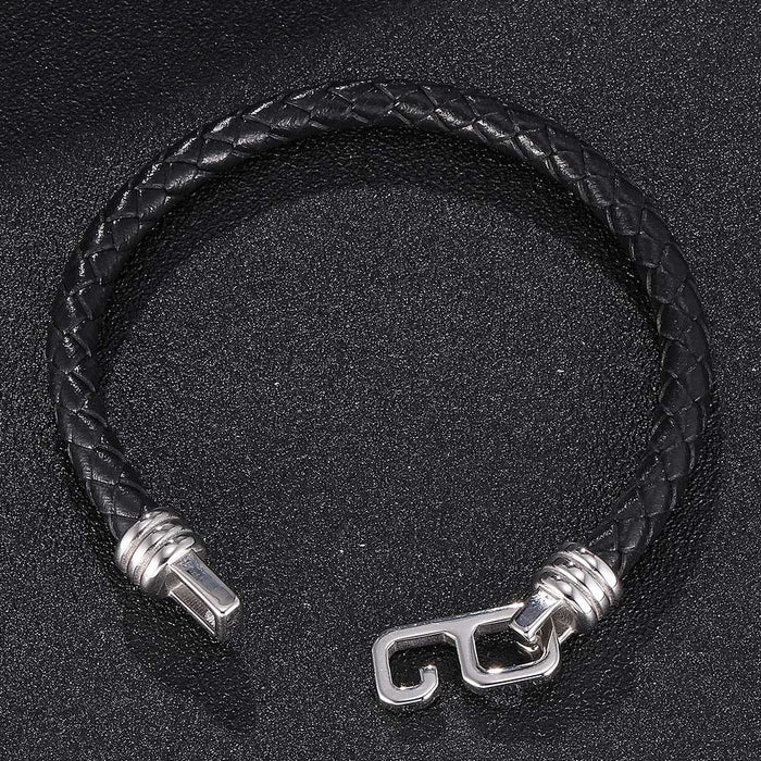 Jewelry WholesaleWholesale Leather Stainless Steel Snap Bracelet JDC-BT-RShen032 Bracelet 日盛 %variant_option1% %variant_option2% %variant_option3%  Factory Price JoyasDeChina Joyas De China