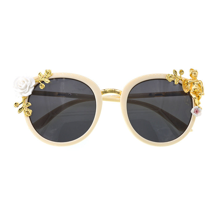 Jewelry WholesaleWholesale Baroque stereoscopic ceramic flower angel sunglasses JDC-SG-NT011 Sunglasses 妮头 %variant_option1% %variant_option2% %variant_option3%  Factory Price JoyasDeChina Joyas De China