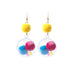 Jewelry WholesaleWholesale Clear Ball Colorful Hair Ball Earrings JDC-ES-GSMDD027 Earrings 萌豆豆 %variant_option1% %variant_option2% %variant_option3%  Factory Price JoyasDeChina Joyas De China