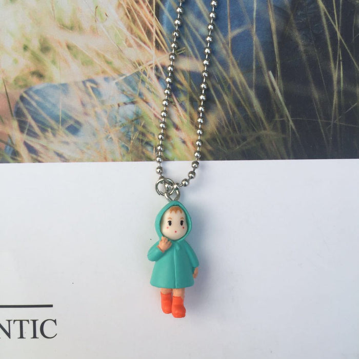 Wholesale Necklace Childlike Cute Totoro Japanese Anime (M) MOQ≥3 JDC-NE-HuaG007