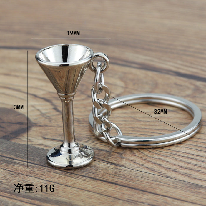 Wholesale Coffee Cup Moka Pot Coffee Appliance Zinc Alloy Keychain MOQ≥2 JDC-KC-XunXin006