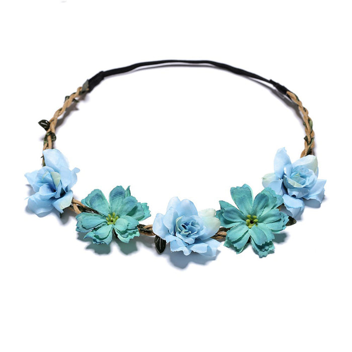 Jewelry WholesaleWholesale Girls Silk Flower Hairband Small Gesang Flower Rose Headband JDC-HD-ChangB001 Headband 佰昌 %variant_option1% %variant_option2% %variant_option3%  Factory Price JoyasDeChina Joyas De China