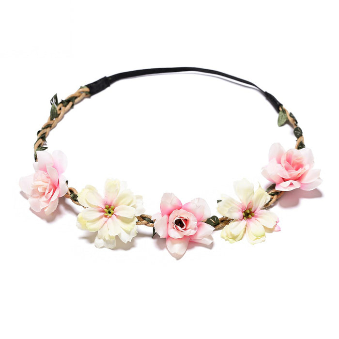 Jewelry WholesaleWholesale Girls Silk Flower Hairband Small Gesang Flower Rose Headband JDC-HD-ChangB001 Headband 佰昌 %variant_option1% %variant_option2% %variant_option3%  Factory Price JoyasDeChina Joyas De China