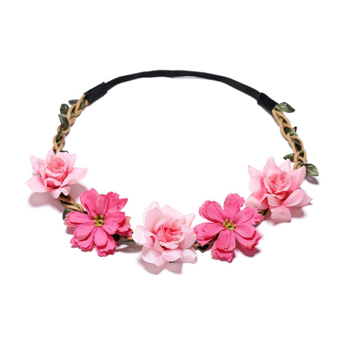 Jewelry WholesaleWholesale Girls Silk Flower Hairband Small Gesang Flower Rose Headband JDC-HD-ChangB001 Headband 佰昌 %variant_option1% %variant_option2% %variant_option3%  Factory Price JoyasDeChina Joyas De China