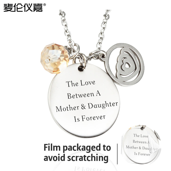 Jewelry WholesaleWholesale mother's Day Stainless  steel necklaces JDC-NE-Mail008 Necklaces 麦伦 %variant_option1% %variant_option2% %variant_option3%  Factory Price JoyasDeChina Joyas De China