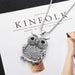 Jewelry WholesaleWholesale Owl Diamond Sweater Chain Long Necklace JDC-NE-YouH003 Necklaces 优鸿 %variant_option1% %variant_option2% %variant_option3%  Factory Price JoyasDeChina Joyas De China