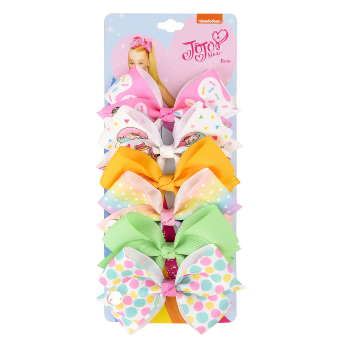 Jewelry WholesaleWholesale rainbow color children's bow hairpin set JDC-HC-Xiane008 Hair Clips 仙儿 %variant_option1% %variant_option2% %variant_option3%  Factory Price JoyasDeChina Joyas De China