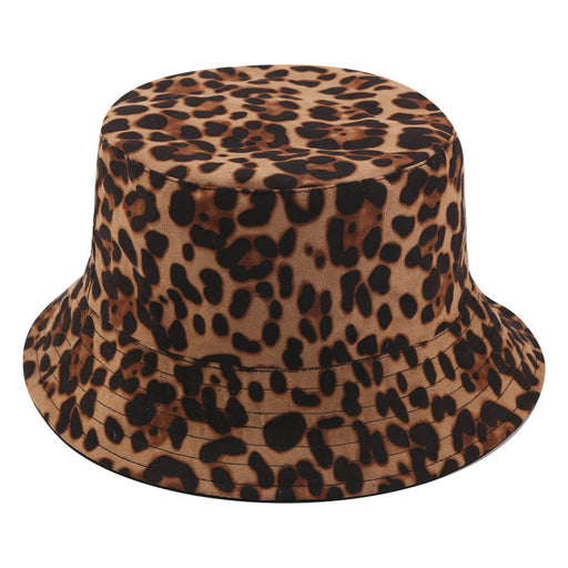 Jewelry WholesaleWholesale Suede Leopard Print Pot Hat Women's Print Bucket Hat MOQ≥2 JDC-FT-LvYi002 Fashionhat 吕奕 %variant_option1% %variant_option2% %variant_option3%  Factory Price JoyasDeChina Joyas De China