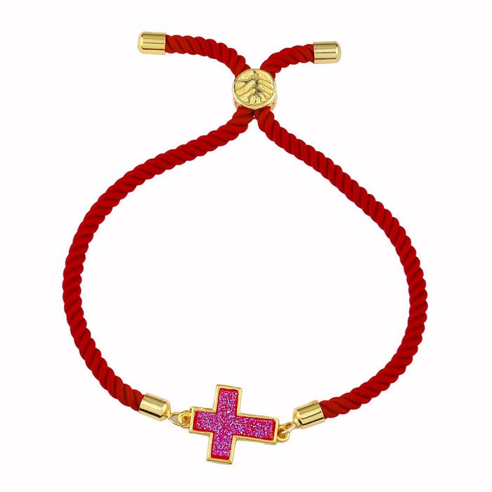 Wholesale cross jewelry pull red rope foreign trade new jewelry JDC-BT-AS130