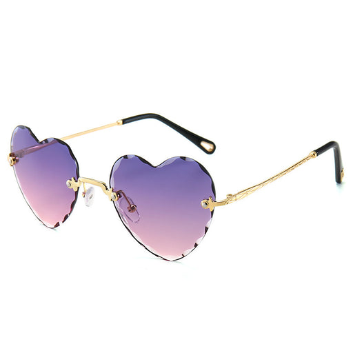 Jewelry WholesaleWholesale Personality Metal Cut Edge Gradient Love Glasses Sunglasses JDC-SG-HongR008 Sunglasses 鸿瑞 %variant_option1% %variant_option2% %variant_option3%  Factory Price JoyasDeChina Joyas De China