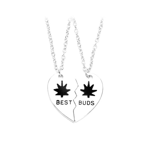 Jewelry WholesaleWholesale good friends leaf two petal splicing love alloy necklace JDC-NE-LangT018 Necklaces 阆天 %variant_option1% %variant_option2% %variant_option3%  Factory Price JoyasDeChina Joyas De China