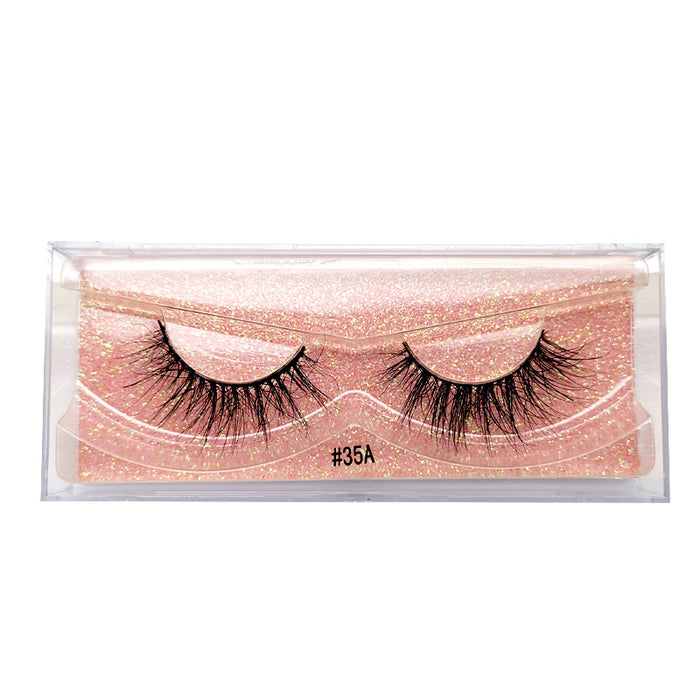 Wholesale Mink Hair 1 Pair Explosive Hair False Eyelashes 3D Messy Natural Simulation JDC-EY-LanJL011