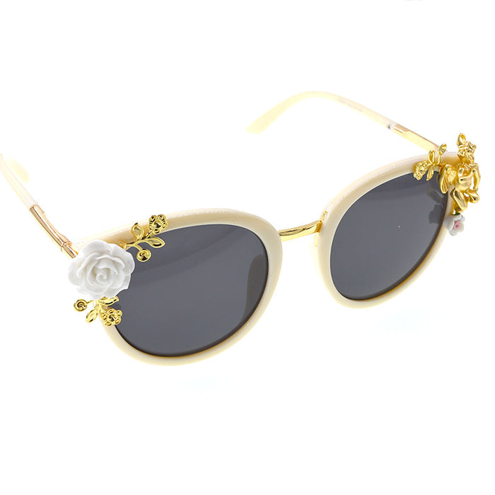 Jewelry WholesaleWholesale Baroque stereoscopic ceramic flower angel sunglasses JDC-SG-NT011 Sunglasses 妮头 %variant_option1% %variant_option2% %variant_option3%  Factory Price JoyasDeChina Joyas De China