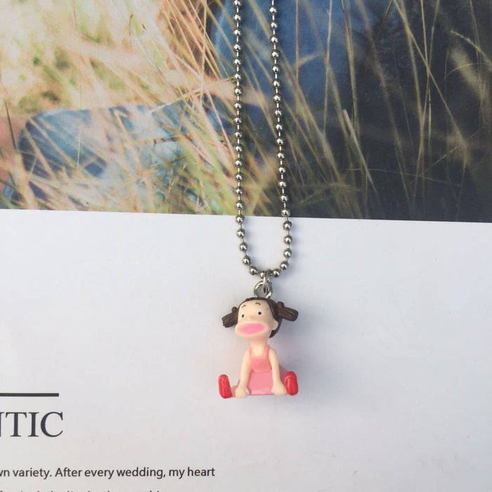 Wholesale Necklace Childlike Cute Totoro Japanese Anime (M) MOQ≥3 JDC-NE-HuaG007