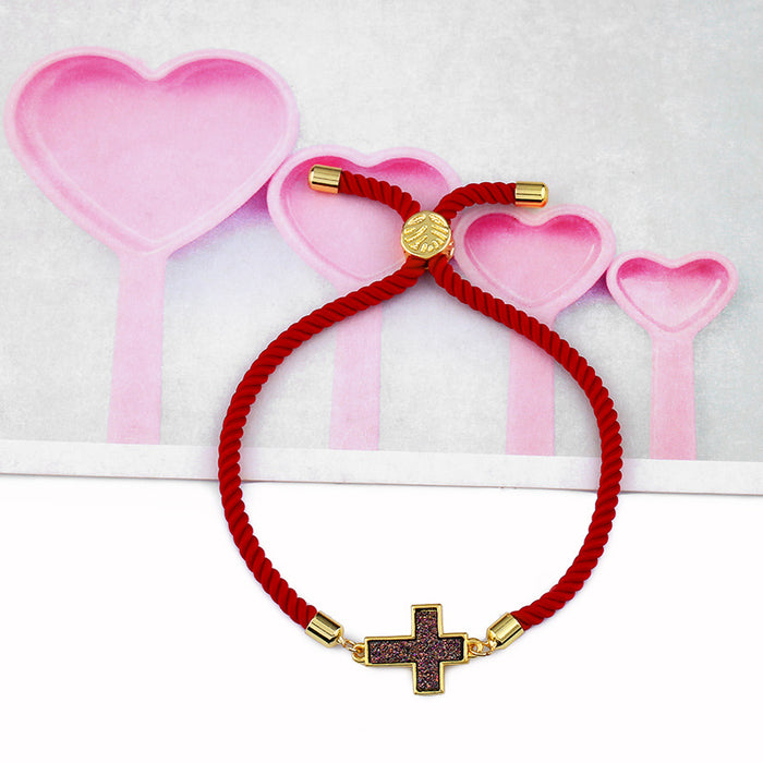 Wholesale cross jewelry pull red rope foreign trade new jewelry JDC-BT-AS130