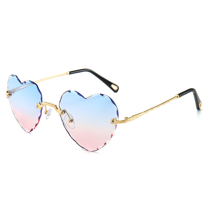 Jewelry WholesaleWholesale Personality Metal Cut Edge Gradient Love Glasses Sunglasses JDC-SG-HongR008 Sunglasses 鸿瑞 %variant_option1% %variant_option2% %variant_option3%  Factory Price JoyasDeChina Joyas De China