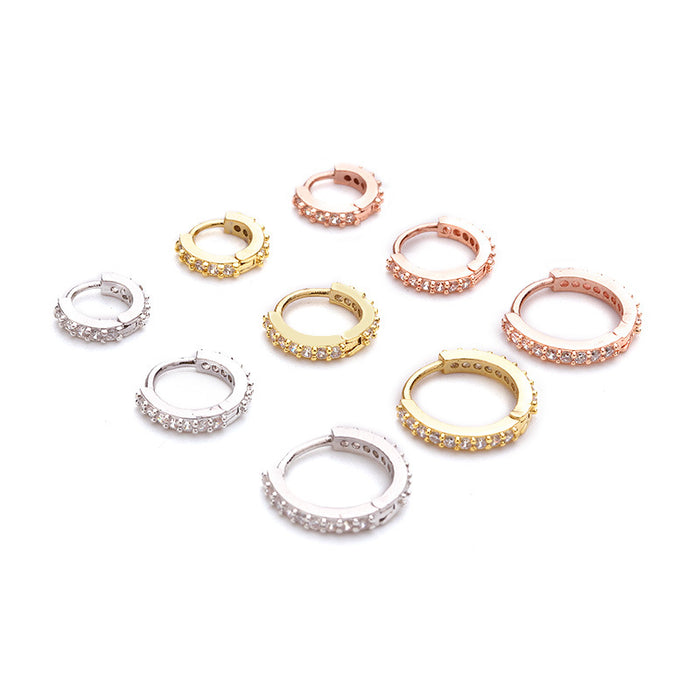 Jewelry WholesaleWholesale micro-inlaid round stud earring puncture MOQ≥2 JDC-ES-Henst004 Piercings 亨森 %variant_option1% %variant_option2% %variant_option3%  Factory Price JoyasDeChina Joyas De China