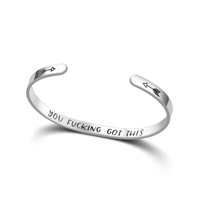 Wholesale Wholesale Stainless Steel C Shape Open Bracelet JDC-BT-DingC007