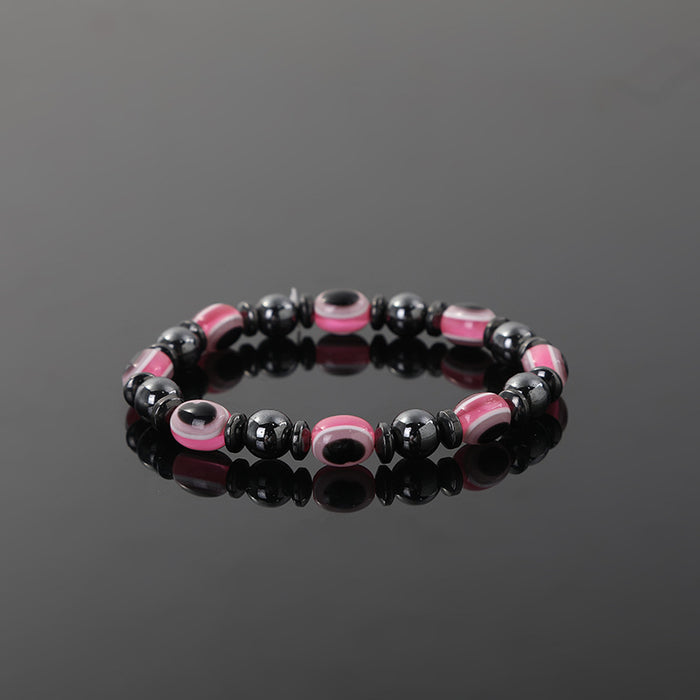 Wholesale Acrylic Eye Beads Black Gallbladder Magnet Bracelet JDC-BT-JiuL011