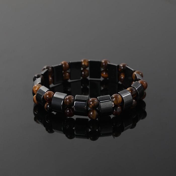 Jewelry WholesaleWholesale Black Gallstone Tiger Eye Bracelet Hand Beaded Adult Men JDC-BT-JiuL003 Bracelet 玖兰 %variant_option1% %variant_option2% %variant_option3%  Factory Price JoyasDeChina Joyas De China