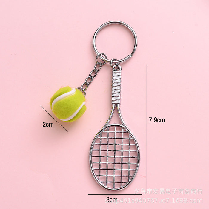 Wholesale Mini Table Tennis Racket Baseball Tennis Tennis Racket Keychain MOQ≥10 JDC-KC-HongYi001