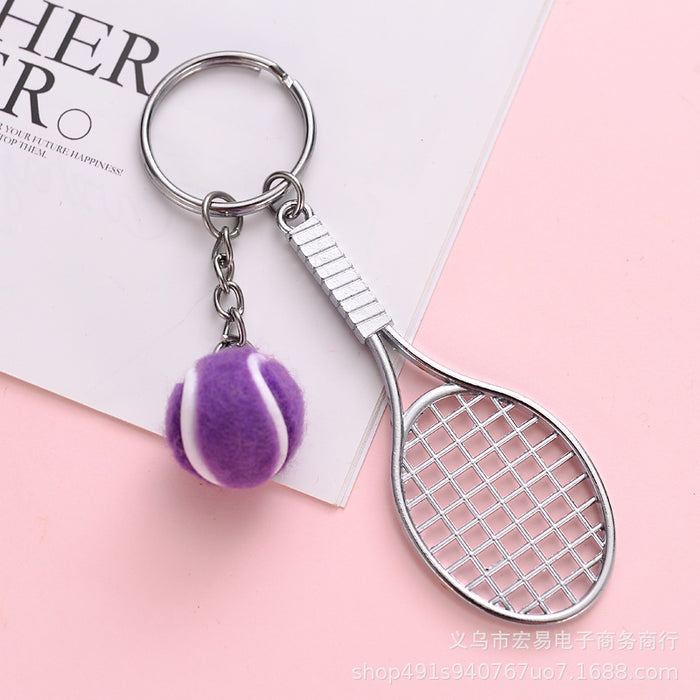 Wholesale Mini Table Tennis Racket Baseball Tennis Tennis Racket Keychain MOQ≥10 JDC-KC-HongYi001