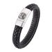 Jewelry WholesaleWholesale Men's Leather Buddha Head Stainless Steel Bracelet JDC-BT-RShen006 Bracelet 日盛 %variant_option1% %variant_option2% %variant_option3%  Factory Price JoyasDeChina Joyas De China