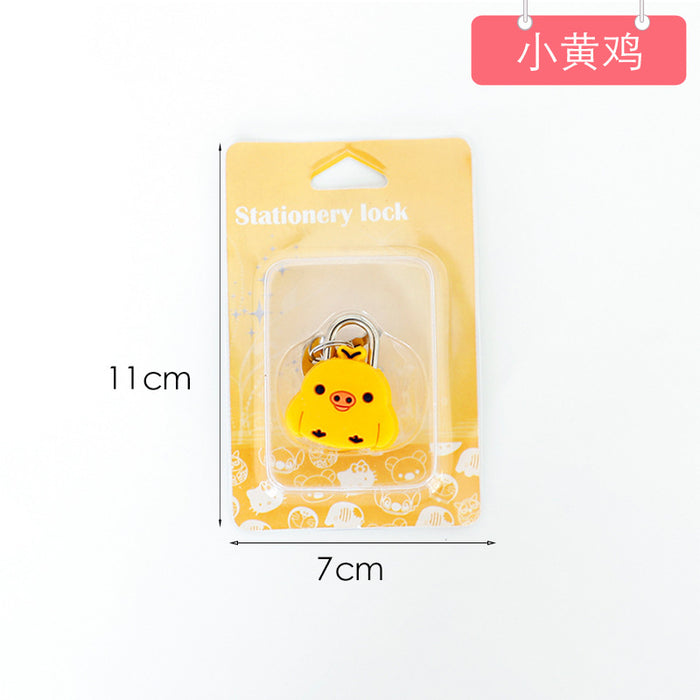 Wholesale Cartoon Silicone Metal Mini Lock (M) JDC-KC-SPai002