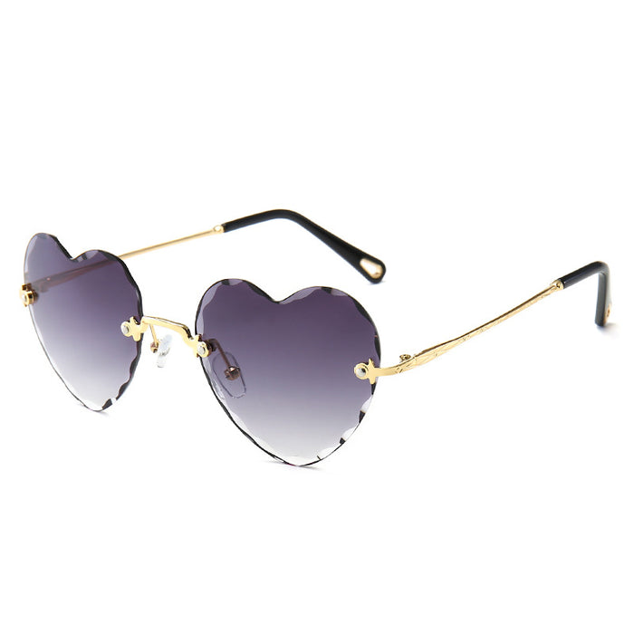 Jewelry WholesaleWholesale Personality Metal Cut Edge Gradient Love Glasses Sunglasses JDC-SG-HongR008 Sunglasses 鸿瑞 %variant_option1% %variant_option2% %variant_option3%  Factory Price JoyasDeChina Joyas De China