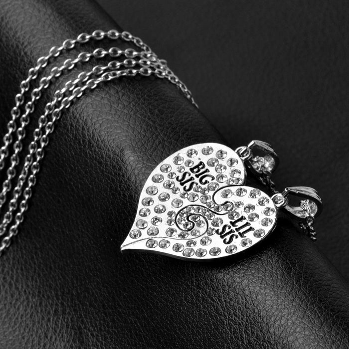 Jewelry WholesaleWholesale good friends love diamond inlaid alloy necklace JDC-NE-LangT006 Necklaces 阆天 %variant_option1% %variant_option2% %variant_option3%  Factory Price JoyasDeChina Joyas De China